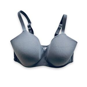 Wacoal How Perfect Wire-Free T-Shirt Bra Style 852189 Blue/Gray EXC